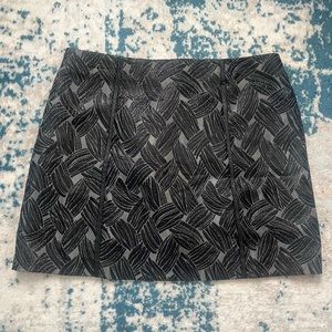 NWOT BCBGMaxAzria Black and Silver Mini Skirt